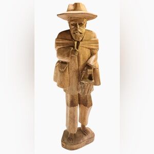 Vintage Hand-carved Wood Folk Art Figure